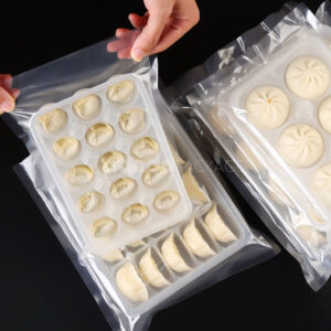 vacuum plastic packaging trays for frozen dumplings buns and dim sum
