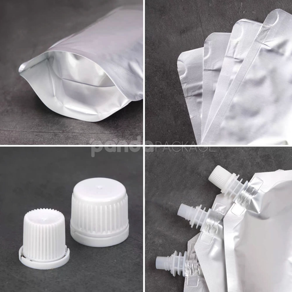 aluminum foil spout pouch for liquid food, sauce and soup packaging