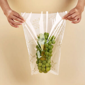 breathable plastic packaging bags with vent holes for fresh grapes and fruits