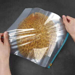 reusable plastic food storage bags with slider zip lock for fruits and vegetables packaging