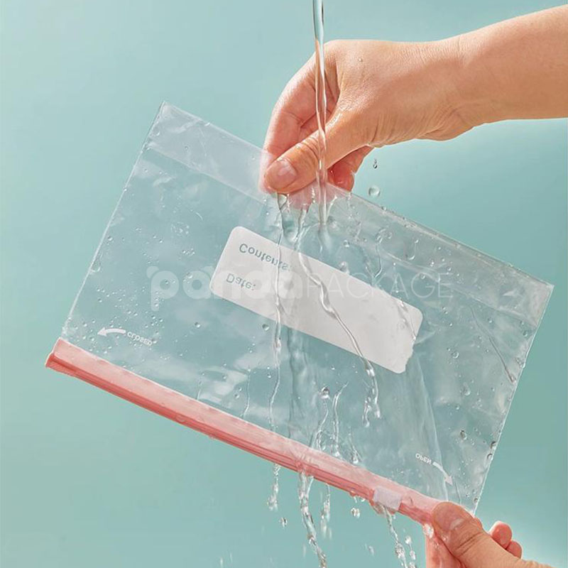 reusable plastic food storage bags with slider zip lock for fruits and vegetables packaging