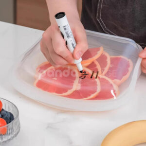 reusable platinum silicone stand up food storage bags