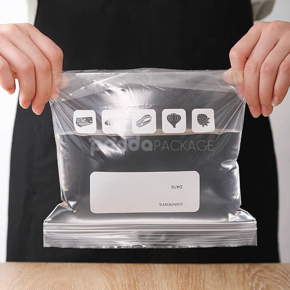 food grade reusable plastic sealed storage zip bags