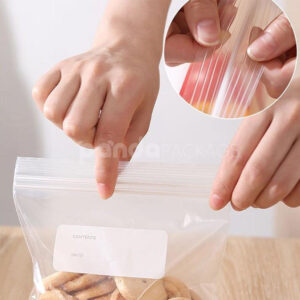 food grade reusable plastic sealed storage zip bags