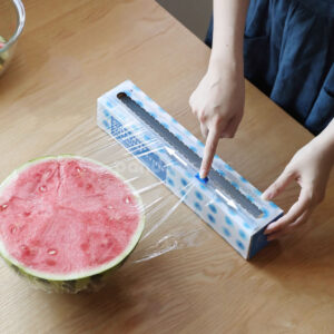 food grade PE cling wrap with slide cutter box
