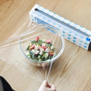food grade PE cling wrap with slide cutter box
