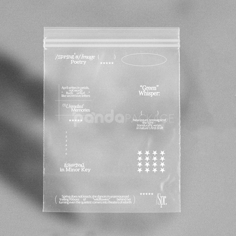 transparent ziplock plastic packaging bags for jewelry, stationery, and small gifts storage