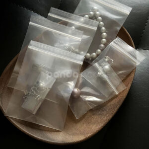 transparent ziplock plastic packaging bags for jewelry, stationery, and small gifts storage