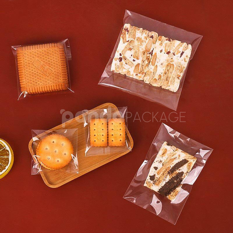 food grade clear opp self-adhesive plastic bags for bakery cookies bread and retail packaging