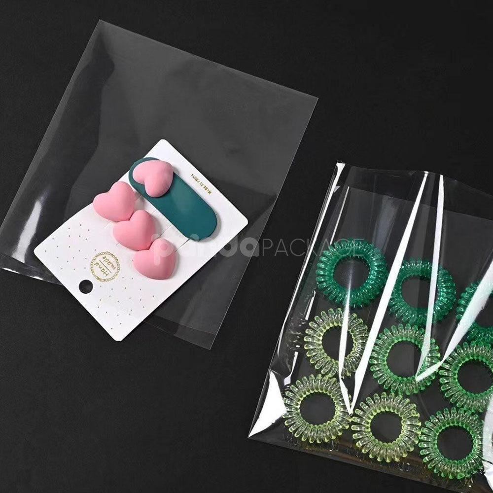 food grade clear opp self-adhesive plastic bags for bakery cookies bread and retail packaging