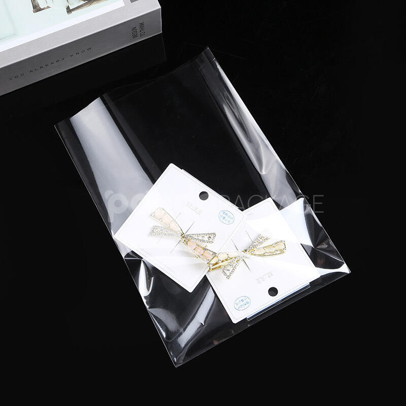food grade clear opp self-adhesive plastic bags for bakery cookies bread and retail packaging