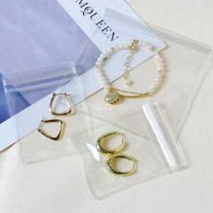 transparent pvc ziplock plastic bags for jewelry, cosmetics and retail packaging