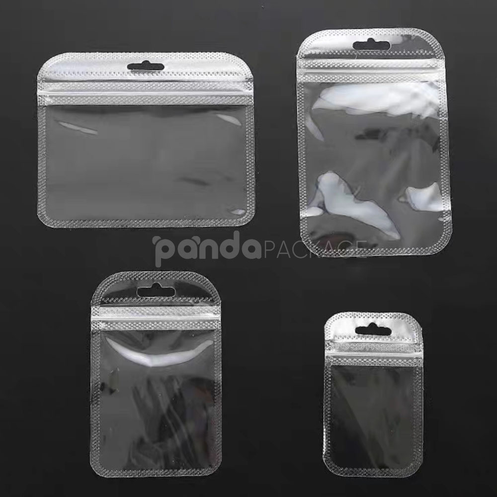 transparent pvc ziplock plastic bags for jewelry, cosmetics and retail packaging