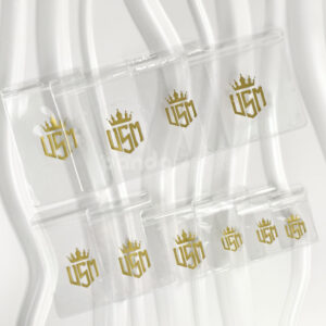 transparent pvc ziplock bags with printed logo for jewelry packaging and retail display