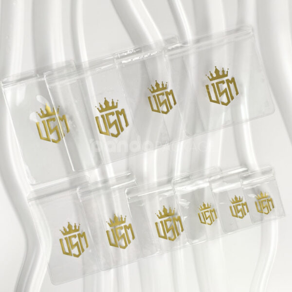 Transparent PVC Ziplock Bags with Printed Logo for Jewelry