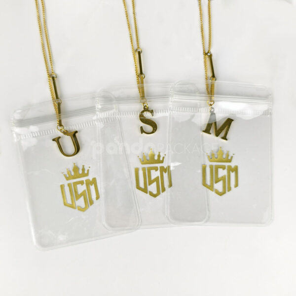 Transparent PVC Ziplock Bags with Printed Logo for Jewelry