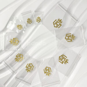 transparent pvc ziplock bags with printed logo for jewelry packaging and retail display