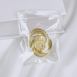 transparent pvc ziplock bags with printed logo for jewelry packaging and retail display