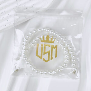 transparent pvc ziplock bags with printed logo for jewelry packaging and retail display
