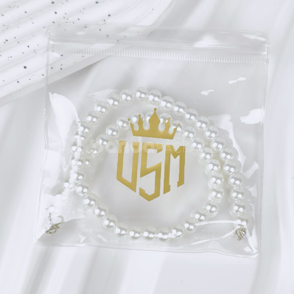 transparent pvc ziplock bags with printed logo for jewelry packaging and retail display