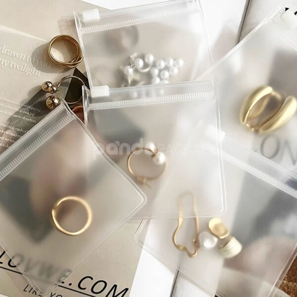 Frosted Slider Ziplock Plastic Bags for Jewelry and Accessories