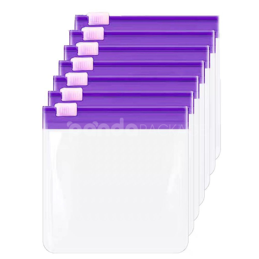 frosted slider ziplock plastic bags for jewelry, cosmetics, stationery and travel packaging