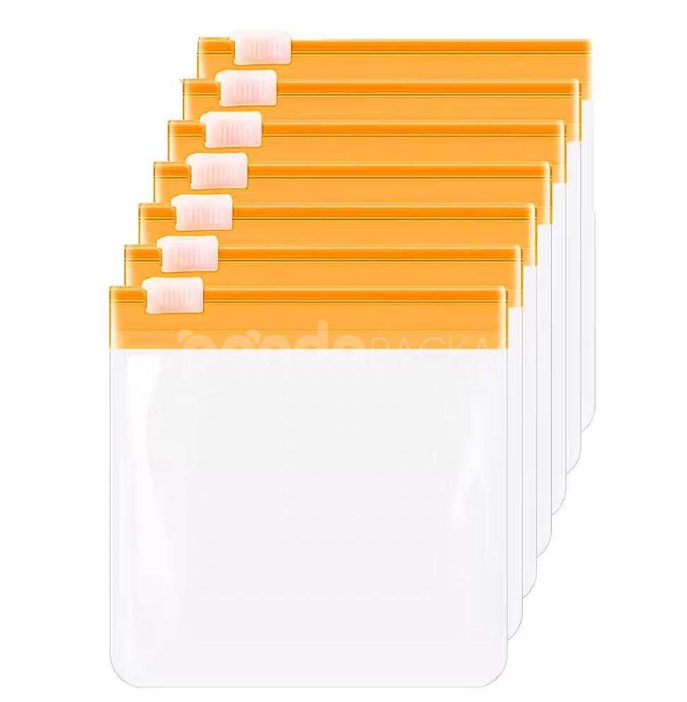 frosted slider ziplock plastic bags for jewelry, cosmetics, stationery and travel packaging
