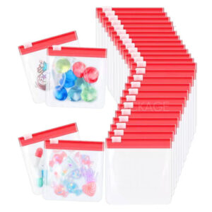 frosted slider ziplock plastic bags for jewelry, cosmetics, stationery and travel packaging