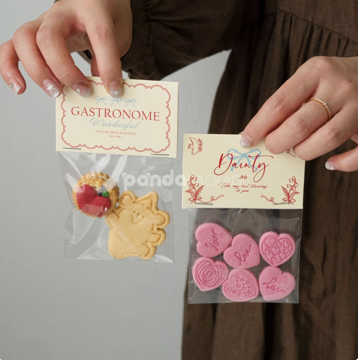 Printed Header Card Plastic Bags for Bakery and Gift Packaging