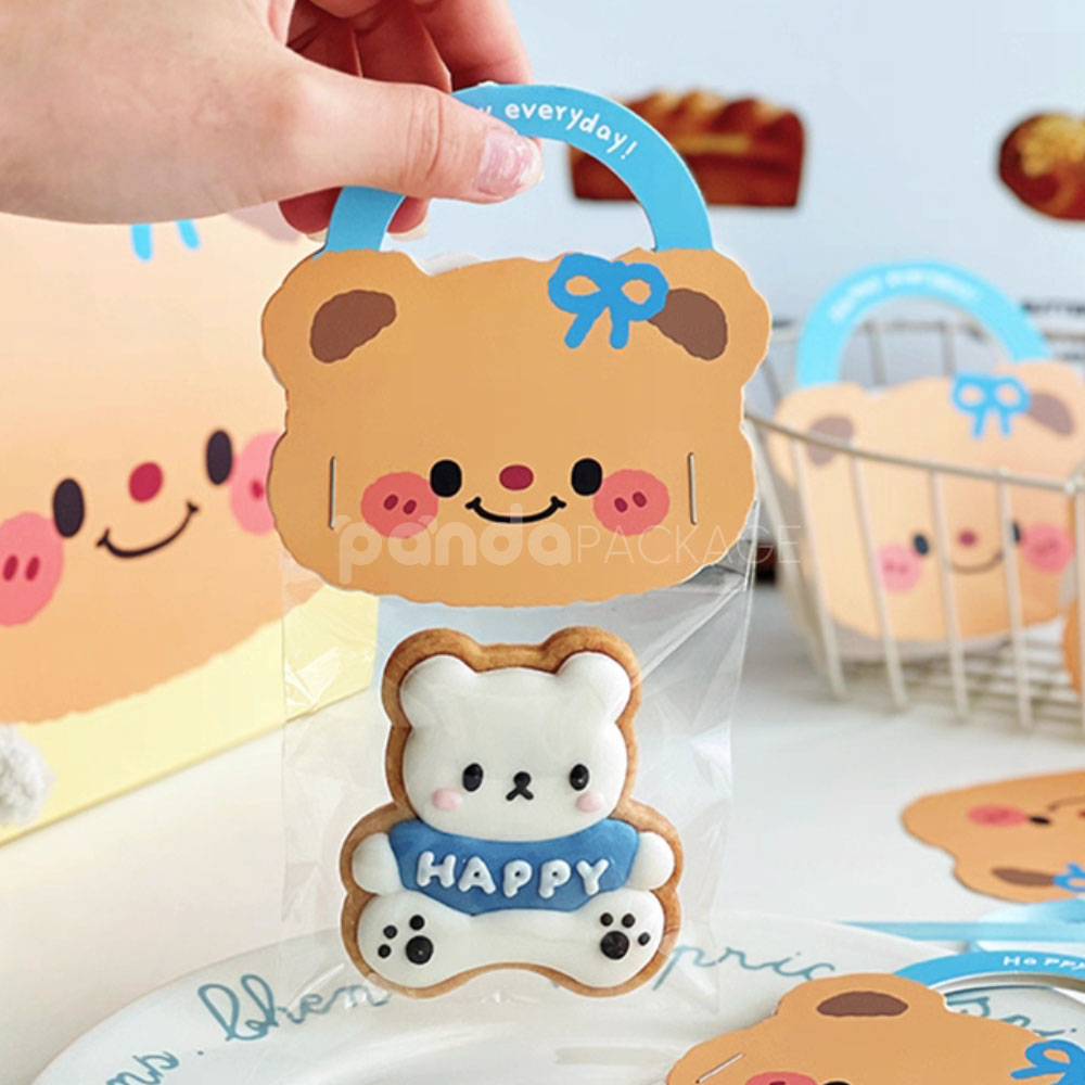 printed header card opp plastic bags for bakery cookies and gift packaging