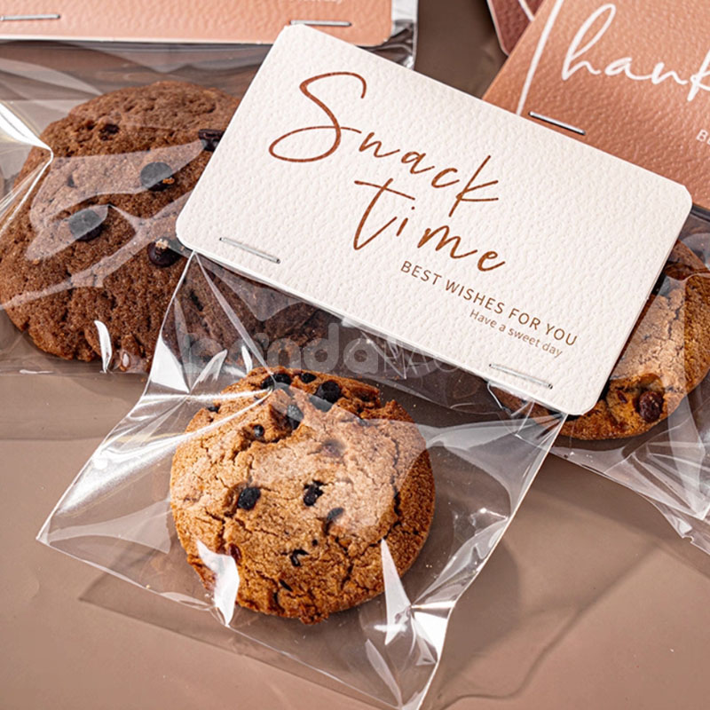 printed header card opp plastic bags for bakery cookies and gift packaging