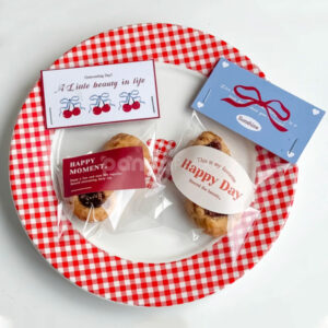 printed header card opp plastic bags for bakery cookies and gift packaging