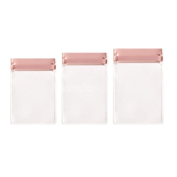 Frosted EVA Ziplock Plastic Bags with Colored Top Seal