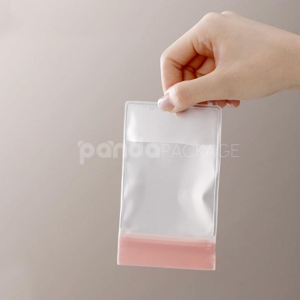 frosted eva ziplock plastic bags with colored top seal for jewelry, cosmetics and travel storage