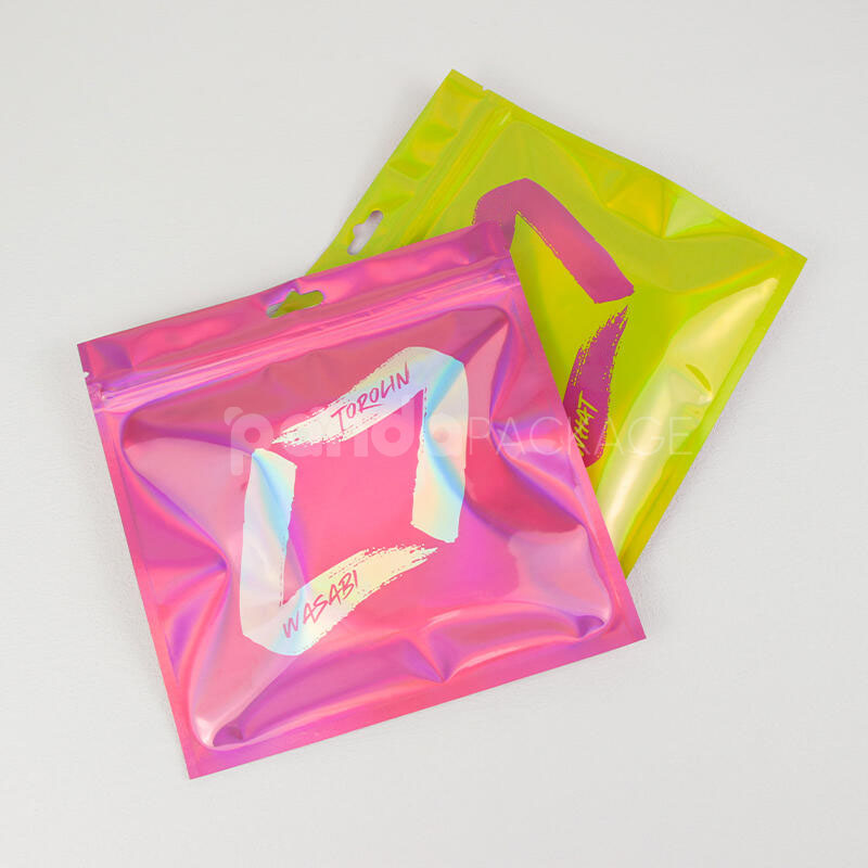 anti-static holographic resealable plastic packaging bags with esd protection for electronic products