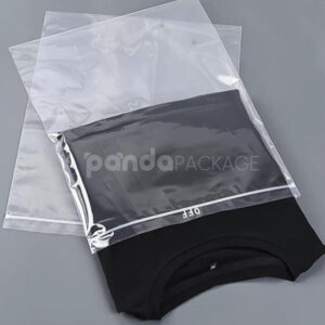 clear zip lock clothing packaging bags for t-shirt and apparel storage