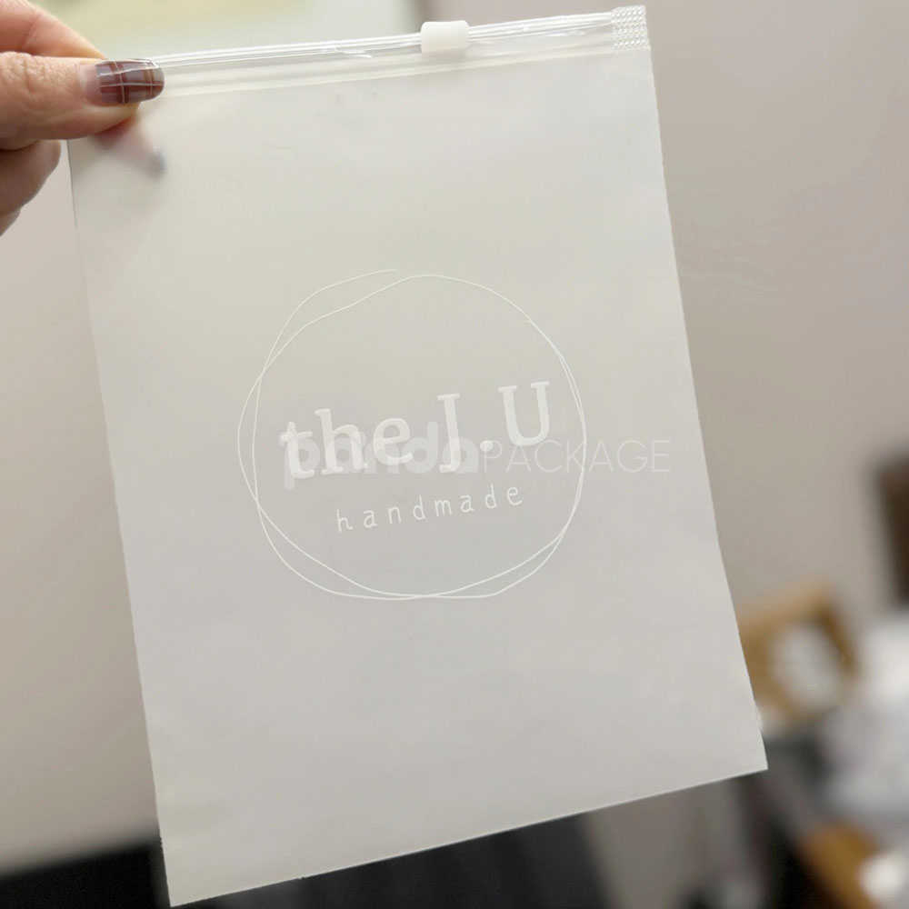 frosted slider zip lock clothing packaging bags for apparel retail and e-commerce