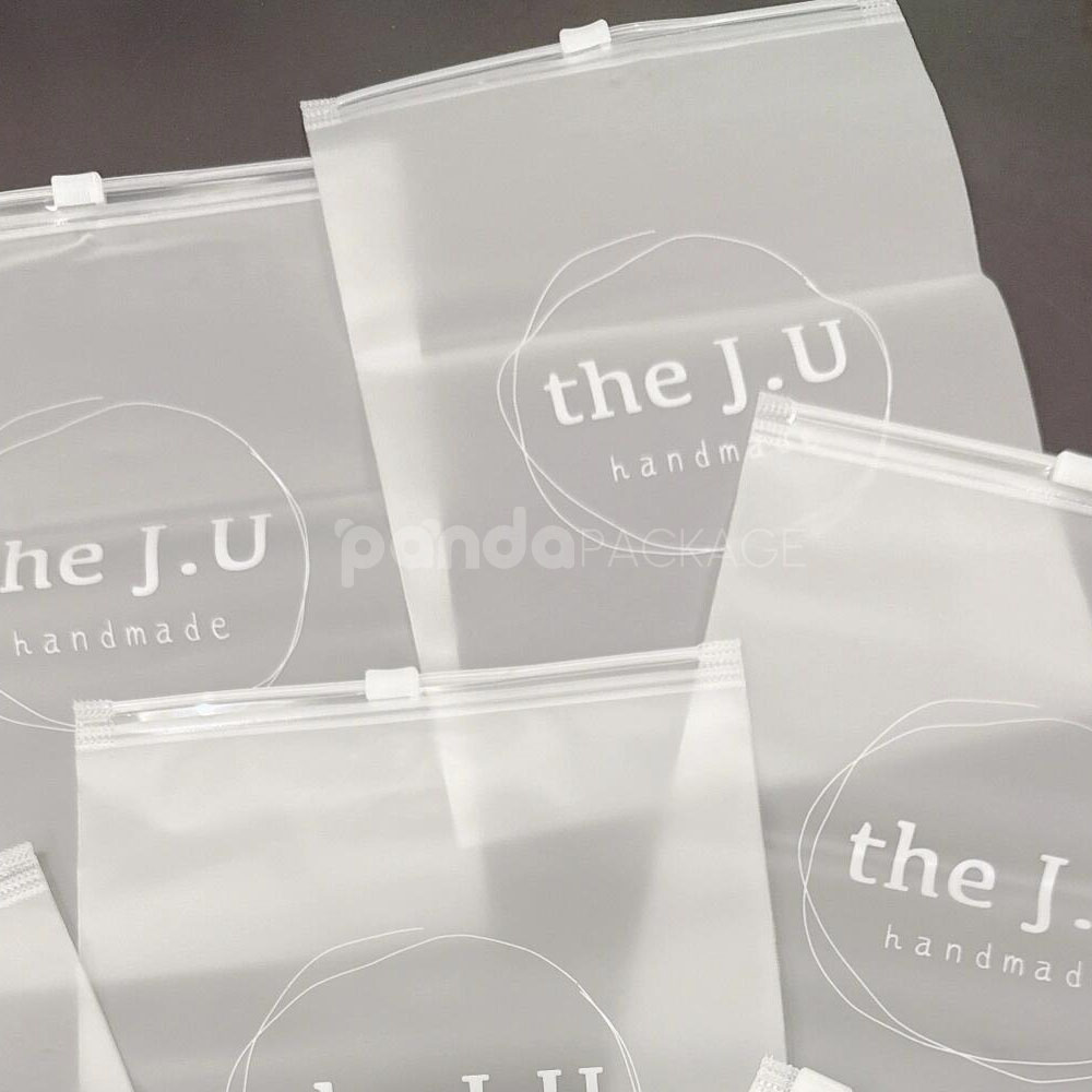 frosted slider zip lock clothing packaging bags for apparel retail and e-commerce