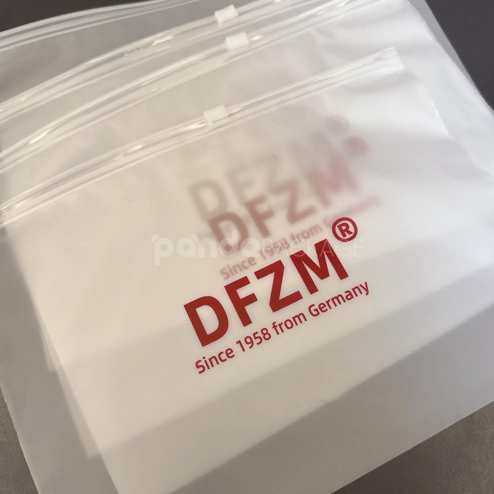 frosted slider zip lock clothing packaging bags for apparel retail and e-commerce