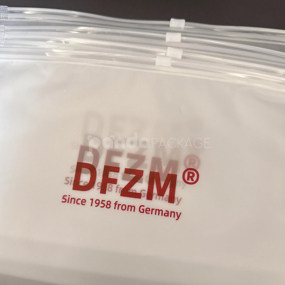 frosted slider zip lock clothing packaging bags for apparel retail and e-commerce