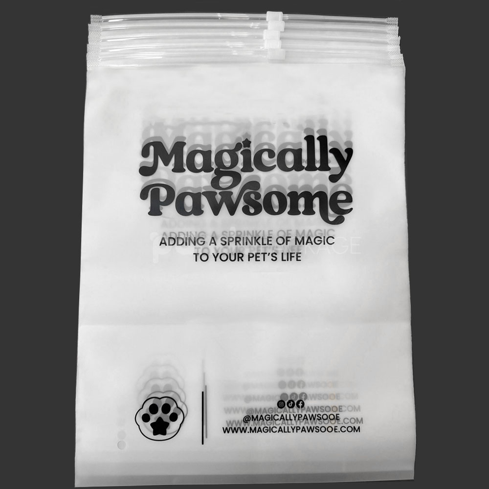 frosted slider zip lock clothing packaging bags for apparel retail and e-commerce