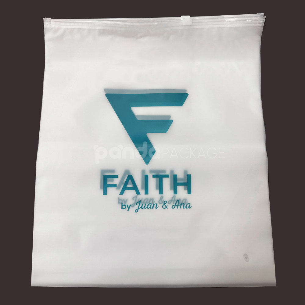 frosted slider zip lock clothing packaging bags for apparel retail and e-commerce