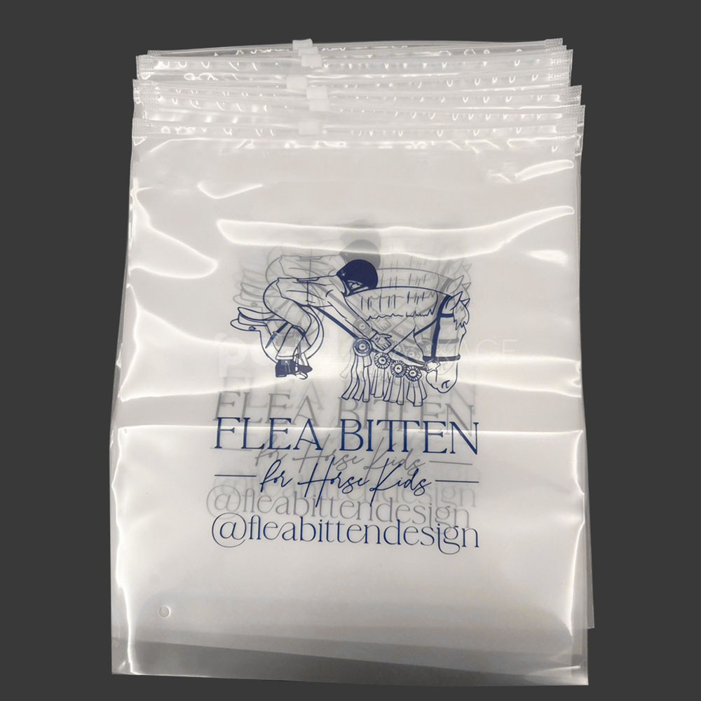 clear slider zip lock clothing packaging bags for t-shirt and apparel retail