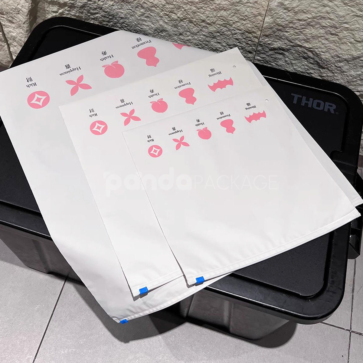 printed slider zip lock clothing packaging bags for apparel and e-commerce use