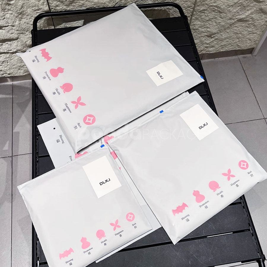 printed slider zip lock clothing packaging bags for apparel and e-commerce use