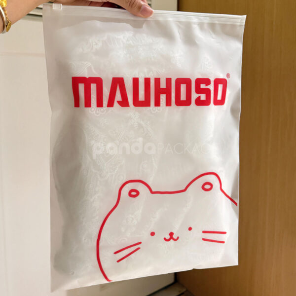 Biodegradable Frosted Slider Zip Lock Clothing Packaging Bags