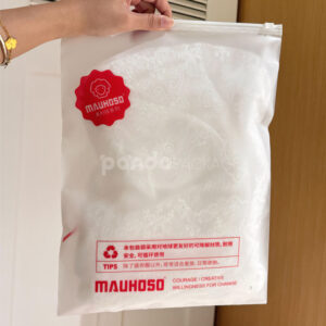 biodegradable frosted slider zip lock clothing packaging bags for apparel retail and eco-friendly brands