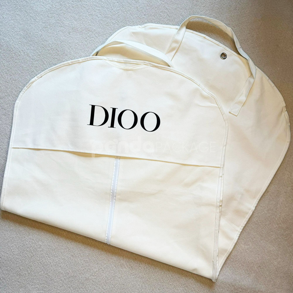 premium non-woven garment bag with zipper and handles for clothing storage