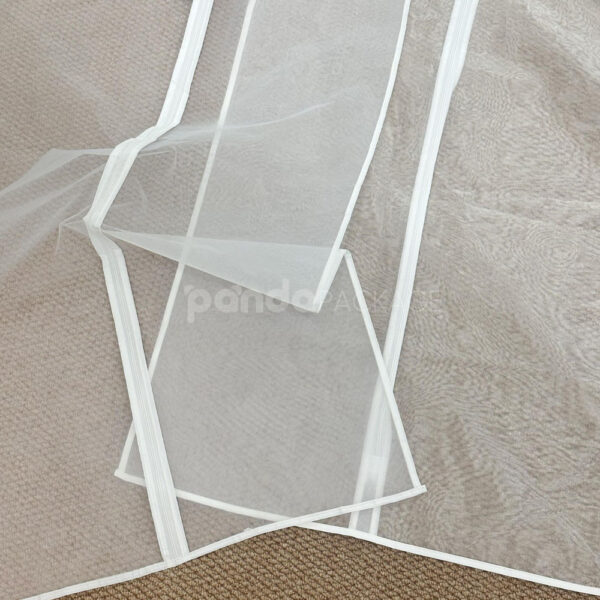 White Organza Garment Bags with Full-Length Zipper