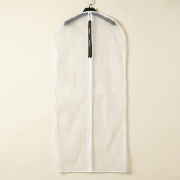 White Organza Garment Bags with Full-Length Zipper